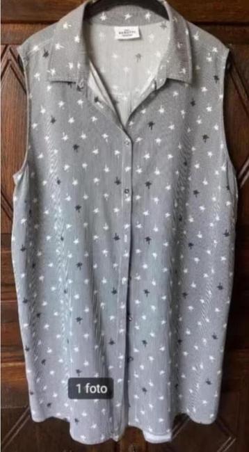 Langere blouse, tuniek palmboompjes; XL 48 50; Gina Benotti beschikbaar voor biedingen