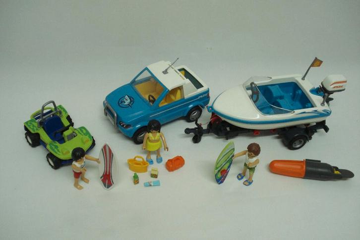 6864 =6982 Surfer met speedboot en surfer met strandbuggy, Kinderen en Baby's, Speelgoed | Playmobil, Zo goed als nieuw, Complete set