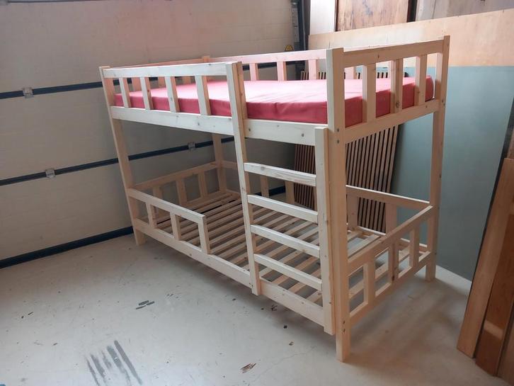 Stapelbed Teun 90x200 (ook andere maten), Kinderen en Baby's, Kinderkamer | Stapelbedden en Hoogslapers, Nieuw, Stapelbed, Ophalen