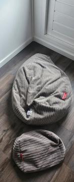 Zitzak Lounge Pug grijs ribbon, Ophalen, Zo goed als nieuw, Grijs