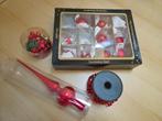 Kerstversiering rood ca. 20 delen met piek, Ophalen, Gebruikt