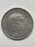 25 peseta PTAS 1957 Francisco Franco Caudillo de Espana, Postzegels en Munten, Ophalen of Verzenden, Overige landen, Losse munt