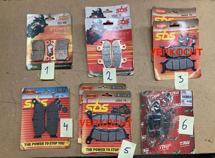 Nieuw (NOS) remblokken sets SBS en TRW, div japanse motoren, Motoren, Accessoires | Onderhoudsmiddelen, Ophalen of Verzenden