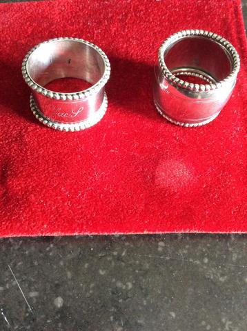 Antiek zilveren vinger doek ringen beschikbaar voor biedingen