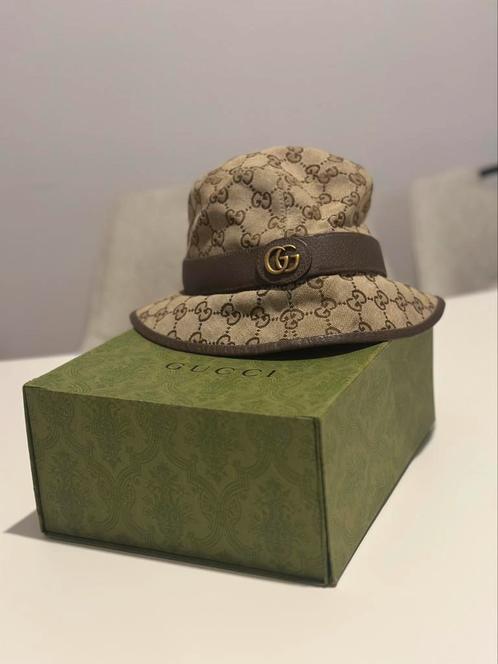 Gucci bucket hat maat M, Kleding | Heren, Hoeden en Petten, Zo goed als nieuw, Hoed, 57 cm (M, 7⅛ inch) of minder, Ophalen