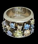 Zilveren Casa Cocktail Design Ring met edelstenen, Verzenden, ., Zo goed als nieuw, Dame