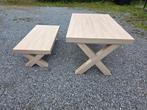 Eettafel + salontafel, Huis en Inrichting, Tafels | Eettafels, Ophalen, 100 tot 150 cm, 50 tot 100 cm, Zo goed als nieuw