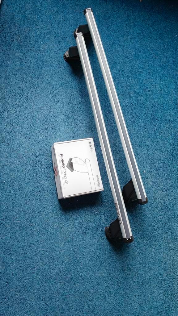 Dakdragerset Menabo FIX501 voor vaste montagepunten, Auto diversen, Dakdragers, Zo goed als nieuw, Ophalen of Verzenden