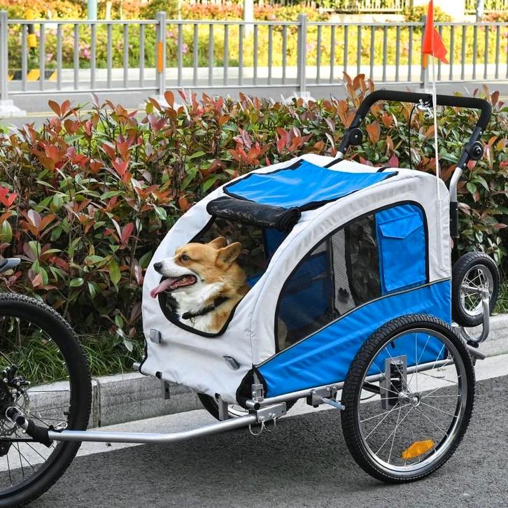 2 in 1 Hondenaanhanger fietskar, Jogger (nieuw), Dieren en Toebehoren, Honden-accessoires, Nieuw, Ophalen of Verzenden