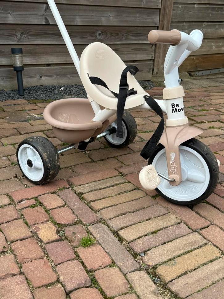 Smoby driewieler met duwstang, Fietsen en Brommers, Fietsen | Driewielers, Zo goed als nieuw, Duwstang, Ophalen
