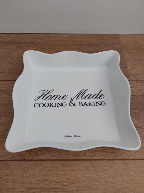 Riviera Maison home made cooking & baking schaal ovenschaal, Huis en Inrichting, Keuken | Servies, Zo goed als nieuw, Overige stijlen