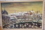 MAASTRICHT. Impressionistich winters stadsgezicht. Sign., Antiek en Kunst, Kunst | Schilderijen | Klassiek, Ophalen