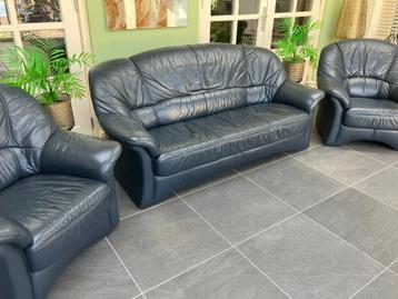 Prachtige kwaliteits bank/2 stoelen master leer, nieuwstaat! beschikbaar voor biedingen