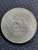 Mexico 10 Pesos 1956 Hidalgo Grande - Zilver, Postzegels en Munten, Munten | Amerika, Verzenden, Midden-Amerika, Losse munt, Zilver