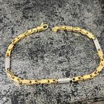 14 karaat gouden armband massief schakel monte carlo, Sieraden, Tassen en Uiterlijk, Armbanden, Ophalen of Verzenden, Zo goed als nieuw