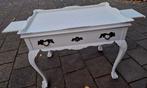 Vintage barok witte thee tafel met lade in goed staat, Ophalen of Verzenden