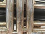 Antieke Verzilverde Trombone - York U.S.A., Muziek en Instrumenten, Ophalen of Verzenden, Gebruikt, Tenor, Met koffer