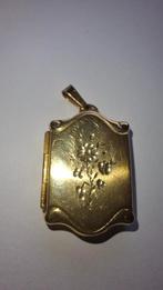 gouden medaillon rechthoeking, Verzenden, Goud, Hanger