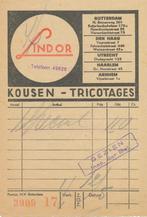Kassabon ca 1940 Lindor, Kousen - Tricotages, Postzegels en Munten, Brieven en Enveloppen | Nederland, Ophalen of Verzenden, Overige typen