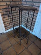 Industriële hoge bijzettafeltjes, Huis en Inrichting, Tafels | Bijzettafels, Ophalen, Minder dan 55 cm, Gebruikt, Vierkant