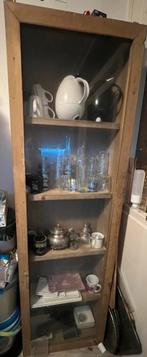 Steigerhout op maar gemaskte dressoir en vitrinekast, Huis en Inrichting, Kasten | Vitrinekasten, Ophalen of Verzenden, Gebruikt