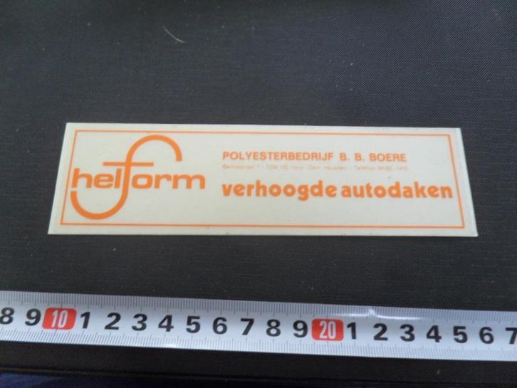sticker Transparant Heusden Polyesterbedrijf B.B. Boere Helf, Verzamelen, Stickers, Zo goed als nieuw, Bedrijf of Vereniging, Ophalen