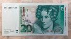 20 mark 1993, Duitsland., Postzegels en Munten, Bankbiljetten | Europa | Niet-Eurobiljetten, Verzenden, Duitsland, Los biljet