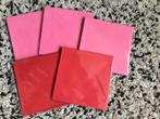 3 pakjes ROZE en 2 pakjes RODE Enveloppen 💥 14x14 cm, Ophalen of Verzenden, Nieuw, Overige thema's, Blanco kaart of Basiskaart