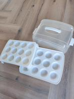 Cupcake Bewaardoos - 2x 12 stuks, Ophalen, Zo goed als nieuw, Crème, Bus of Trommel
