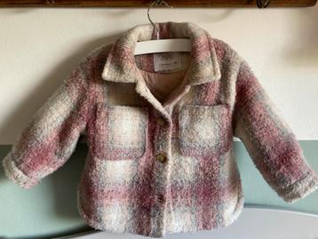Winterjas roze / creme ruit Zara mt 98 beschikbaar voor biedingen