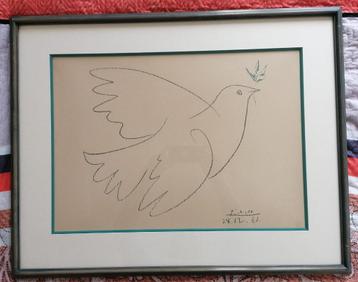 Prachtige lithografie naar Picasso–“Duif van de Vrede” beschikbaar voor biedingen