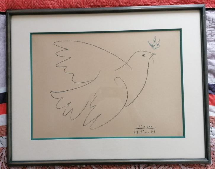 Prachtige lithografie naar Picasso–“Duif van de Vrede”, Antiek en Kunst, Kunst | Litho's en Zeefdrukken, Ophalen