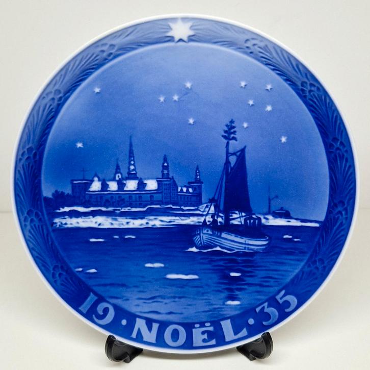 Porseleinen Kerstmis wandbord Royal Copenhagen Denmark 1935., Antiek en Kunst, Antiek | Wandborden en Tegels, Ophalen of Verzenden