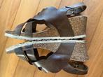 Bruin leren sandalen met sleehak, geschikt voor maat 38, Kleding | Dames, Schoenen, Bruin, Gedragen, Yokono, Sandalen of Muiltjes
