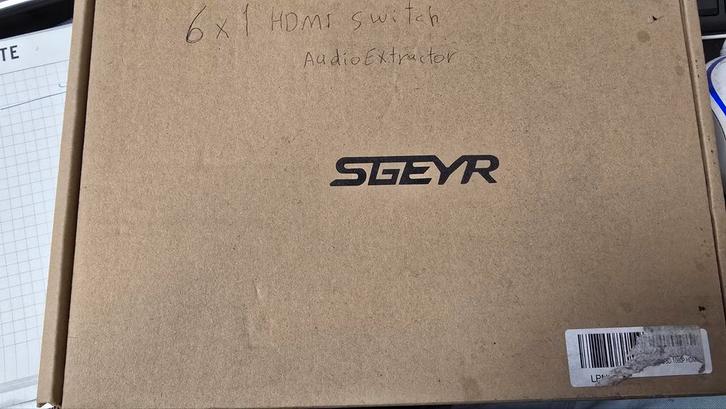 SGEYR 6x1 HDMI switch met 6 ingangen en 1 uitgang., Audio, Tv en Foto, Audiokabels en Televisiekabels, Nieuw, Overige kabels, Minder dan 2 meter