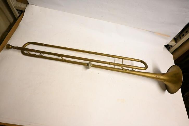 78 cm klaroen tbv vaandel regiment onderdeel HJ DJ  onbekend, Verzamelen, Militaria | Tweede Wereldoorlog, Landmacht, Overige typen