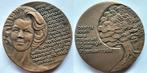 Beatrix 50 jaar 1988  , Postzegels en Munten, Penningen en Medailles, Verzenden, Brons, Nederland