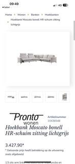 ZGAN PRONTO Elektrische Hoekbank Moscato - Groen - 287 x 264, Ophalen, 250 tot 300 cm, -, -