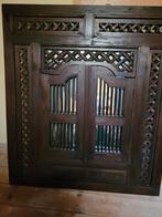 Antieke houten spiegel met luiken, Antiek en Kunst, Ophalen