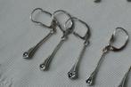 Zilveren art déco oorhangers, Hangers, Verzenden, Nieuw, Zilver
