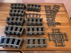 Lego partij 9v trein rails recht bocht wissel kruising, Ophalen of Verzenden, Gebruikt, Complete set, Lego
