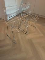 2 hippe Chrome draadstoelen, Ophalen, Gebruikt, Twee