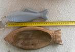 Houten vis en zeepvis, Huis en Inrichting, Woonaccessoires | Schalen en Manden, Ophalen of Verzenden, Gebruikt, Rechthoekig, Hout
