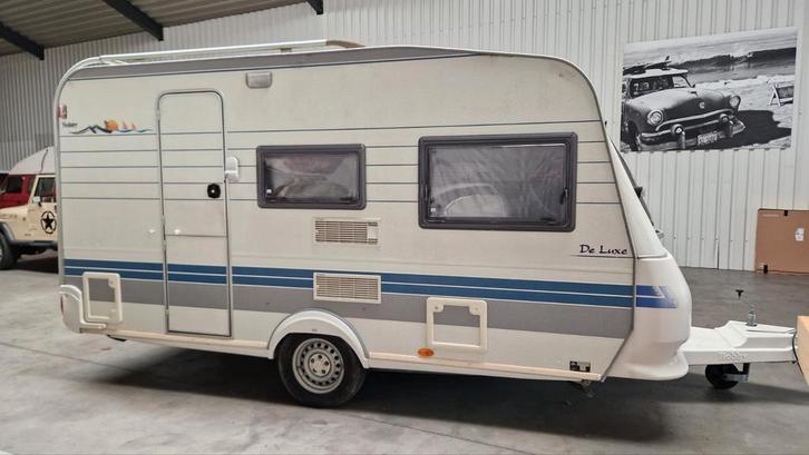 Caravan hobby de luxe 400 (model 10), Caravans en Kamperen, Caravans, Particulier, tot en met 4, 750 - 1000 kg, Treinzit, Hobby
