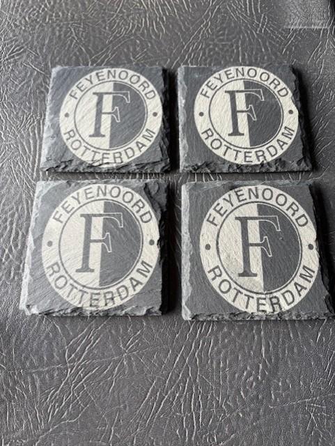 Feyenoord onderzetters, Huis en Inrichting, Woonaccessoires | Onderzetters, Glas of Kopje, Ophalen of Verzenden