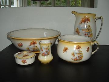  Lampetstel cottage England waskom, po waterkan zeepbakje po beschikbaar voor biedingen