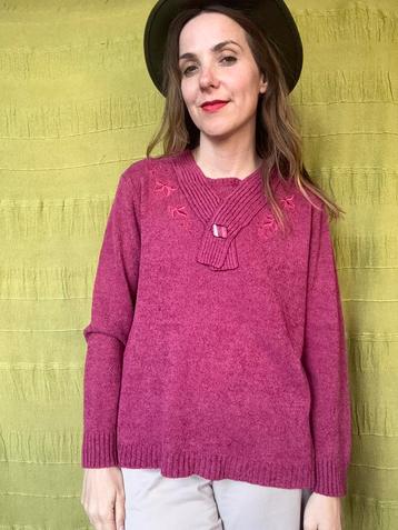 Vintage trui / knitwear - roze - jaren 90 - M/38/medium beschikbaar voor biedingen