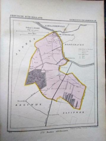209/ Zwammerdam / Vrijenes/ Rustbrug / Litho 1866  Kuyper ZH beschikbaar voor biedingen