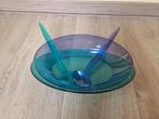 tupperware salade schaal Elégance met sla bestek, Ophalen of Verzenden, Gebruikt, Blauw, Schaal