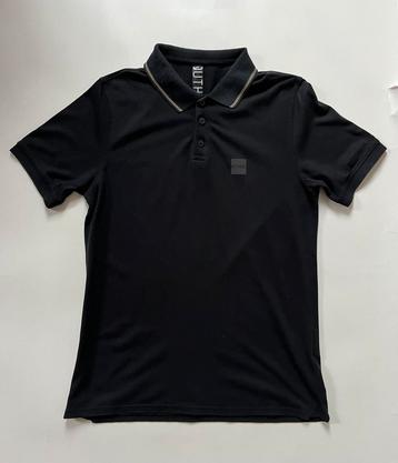 Quther3 zwarte heren polo, maat XL beschikbaar voor biedingen